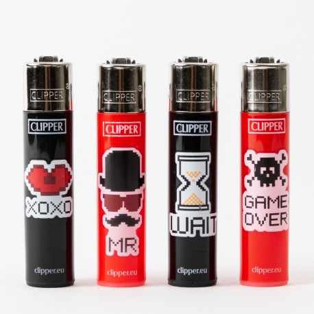 Clipper Pixel Style Lighter x4