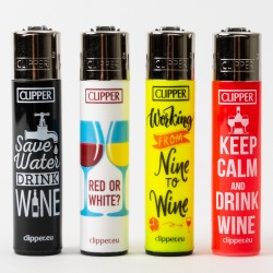 Clipper Wine Quotes Lighters x4