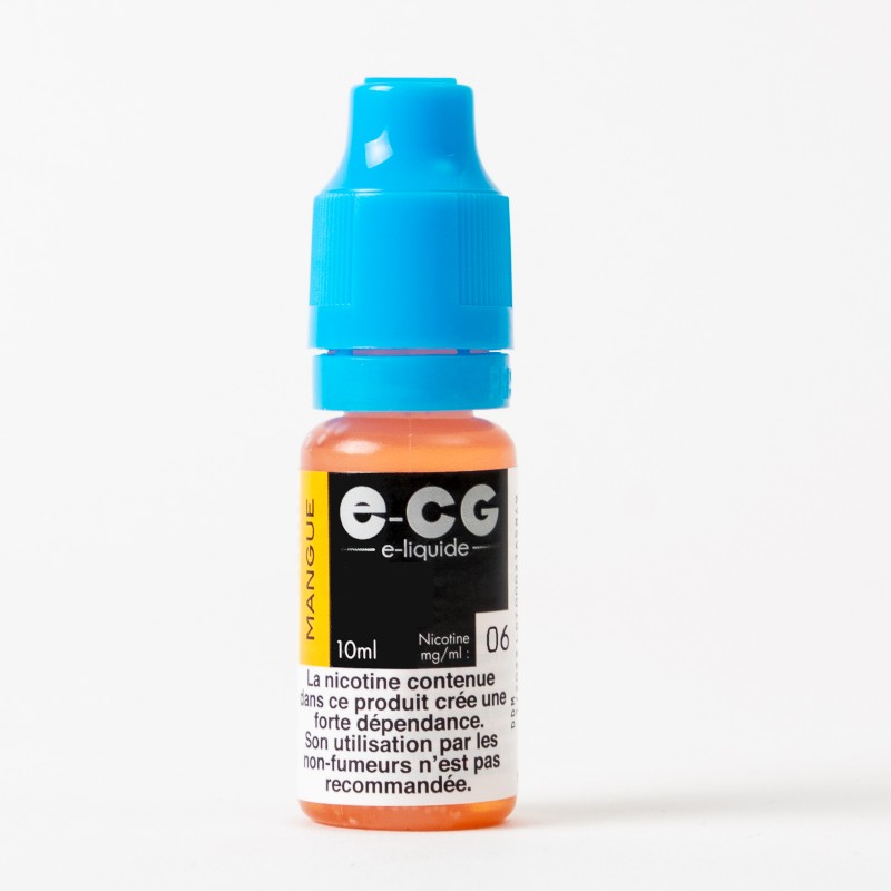 3,90€ E-liquide goût mangue ECG Fabriqué en France - Flacon de 10ml E-CG pour  cigarette électronique