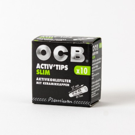 Packung mit 10 Filtern OCB Slim Activ'tips
