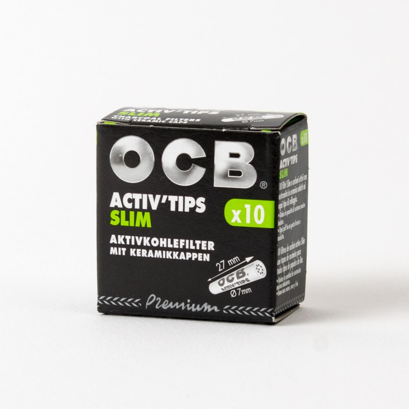 OCB Activ Tips - Filtres charbon actif - Boite de 10 filtres