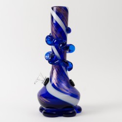 Bong en verre bleu 26 cm
