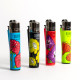 Briquet Clipper mini Flowers x4