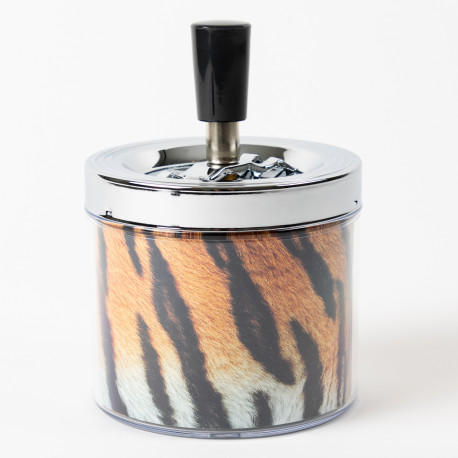 Cendrier poussoir tigre