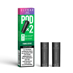 Lot 2 pods Elfbar 4 en 1 pomme goyave