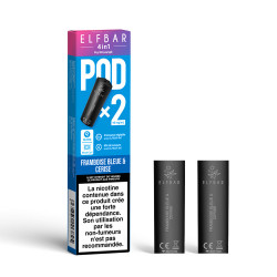 Lot 2 pods Elfbar 4 en 1 framboise bleue cerise